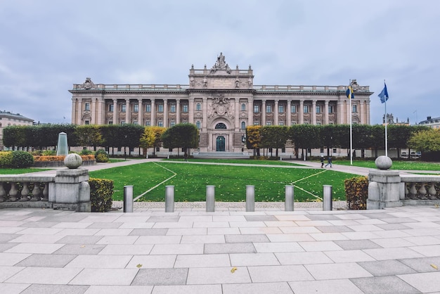 Edifício da Casa do Parlamento em Estocolmo