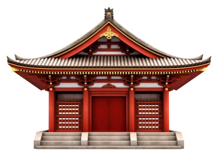 Foto edifício de arquitetura de santuário japonês de png
