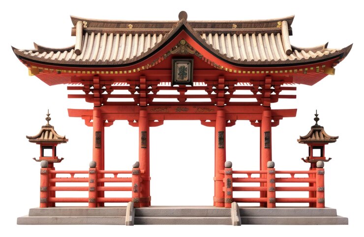 Foto edifício de arquitetura de santuário japonês de png