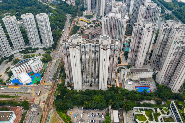 Edifício de arranha-céu de Hong Kong