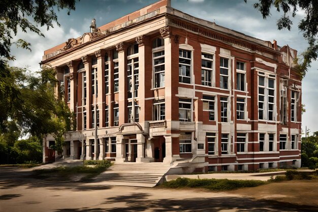 Foto edifício de escola pública