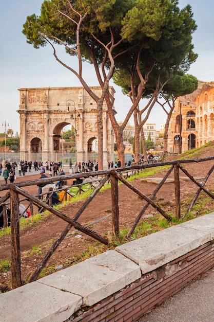 Edifício do estádio Coliseu em Roma