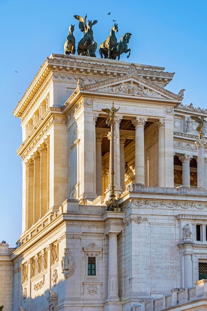 Edifício do monumento Vittoriano em Roma