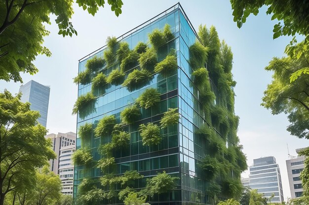 Edifício ecológico na cidade moderna