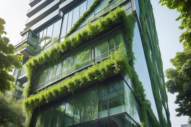 Edifício ecológico na cidade moderna