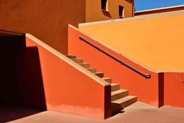 Edificio de escaleras de arquitectura arquitectónica