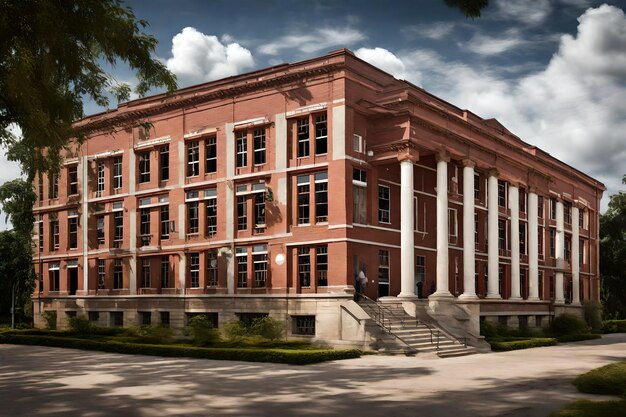 Foto edificio de escuela pública generado por ai