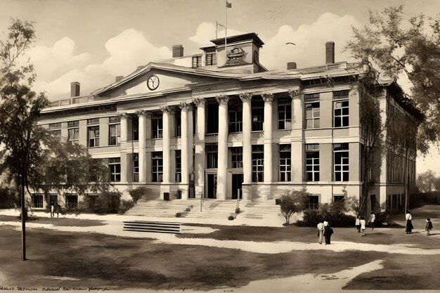 Foto edificio de la escuela pública