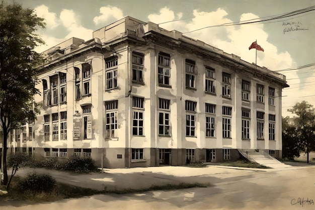 Foto edificio de la escuela pública