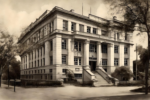 Foto edificio de la escuela pública