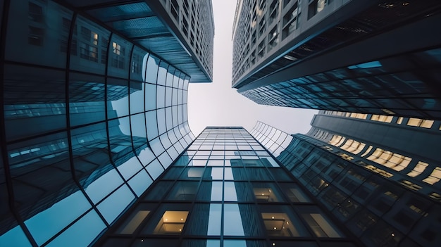 Un edificio con un fondo de cielo azul