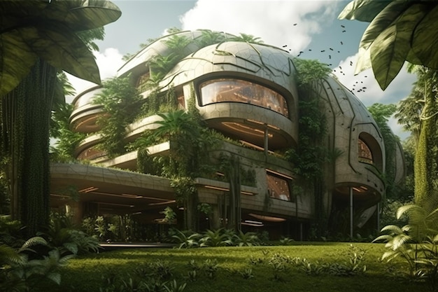 El edificio del futuro se llama la casa del futuro.