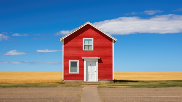 Foto edificio de granja de puerta de madera