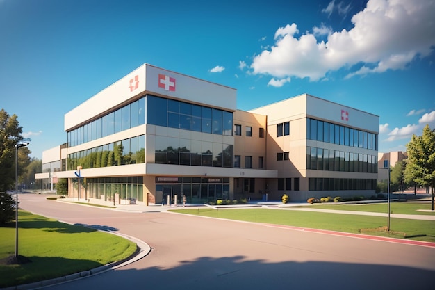 Edificio del Hospital Institución Médica de la Cruz Roja Tratamiento de la Salud Enfermedad Papel de pared Fondo