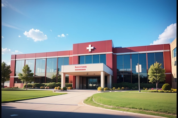 Foto edificio del hospital institución médica de la cruz roja tratamiento de la salud enfermedad papel de pared fondo
