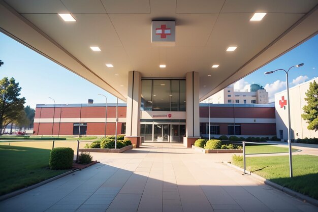 Foto edificio del hospital institución médica de la cruz roja tratamiento de la salud fondo de pantalla de la enfermedad