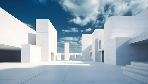 Edificio de luz con espacio exterior