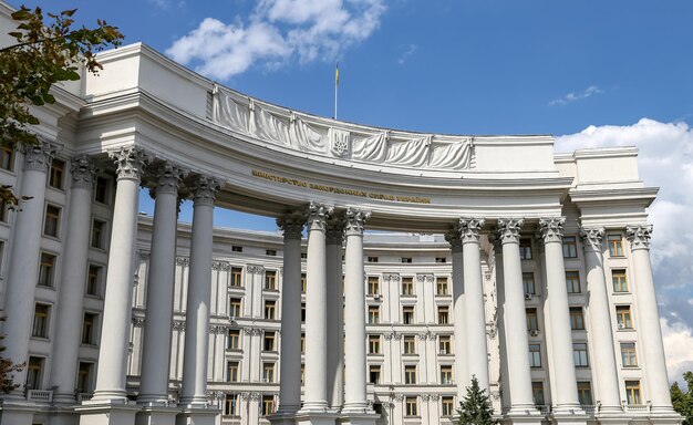 Edificio del Ministerio de Relaciones Exteriores de Ucrania en Kiev, Ucrania