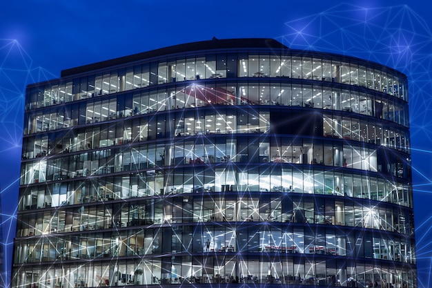 Edificio de oficinas de Londres y la UE metropolitana de Europa para la red y el concepto futuro