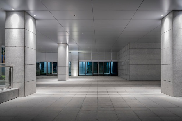 Foto edificio de oficinas de negocios moderno en la noche