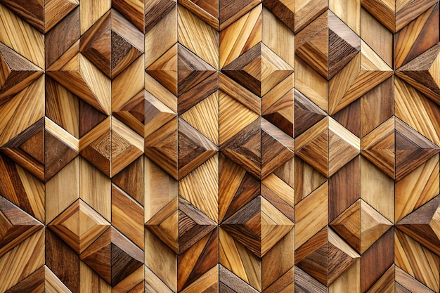 un edificio con una pared marrón con un patrón cuadrado de madera