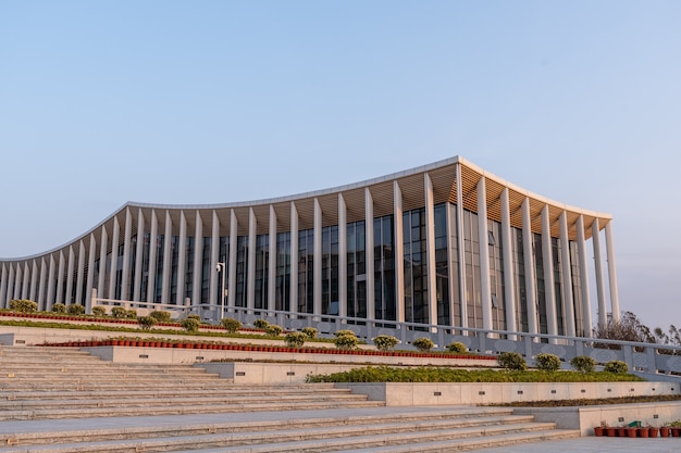 Edificio permanente del foro Meizhou Mazu, China.