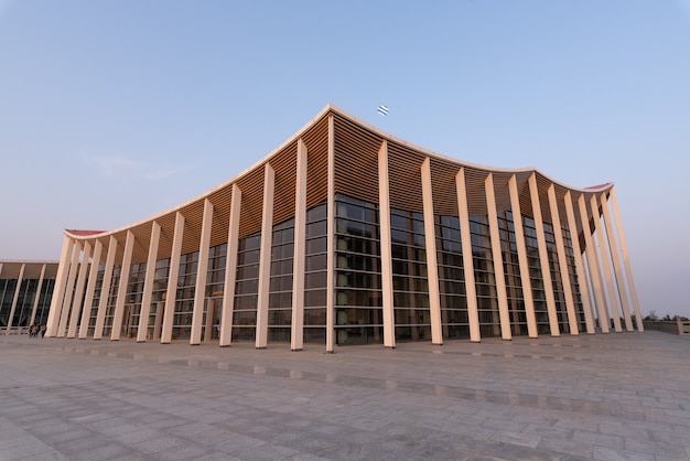 Edificio permanente del foro Meizhou Mazu, China.