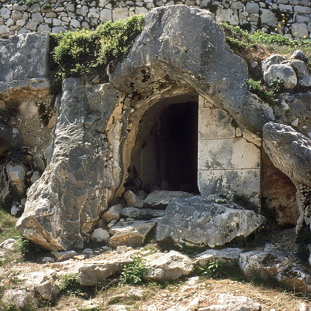 un edificio de piedra con una puerta que dice hiero en él