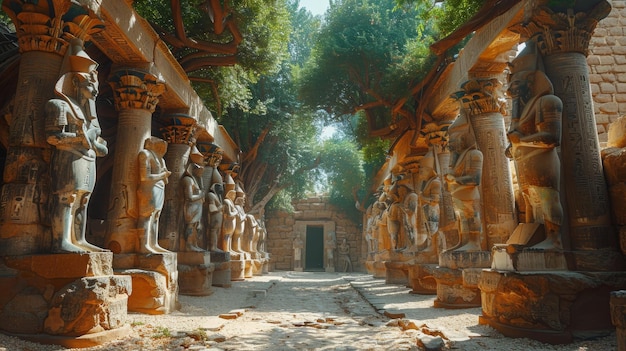 un edificio con una puerta que dice la entrada a un templo