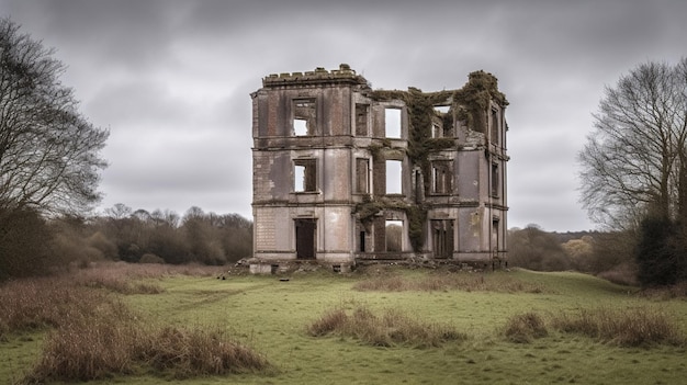 Foto un edificio en ruinas en irlanda