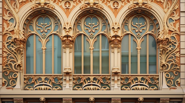 un edificio con una ventana que dice el nombre en él