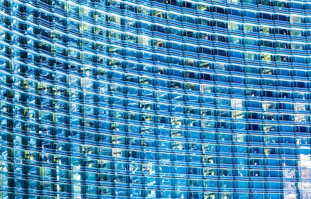 Foto edificio de vidrio azul