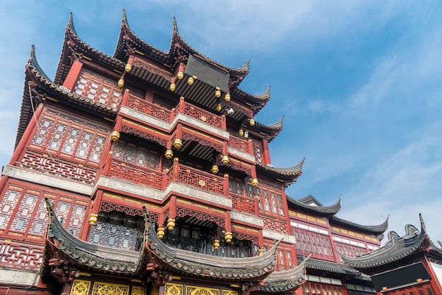 Edifícios antigos em Xangai Yu Garden