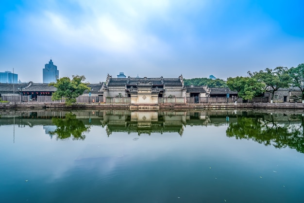 Edificios antiguos del Pabellón Tianyi de Ningbo