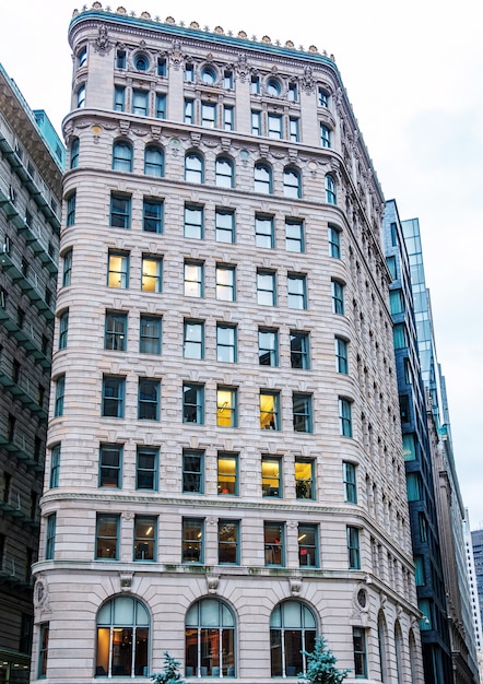 Foto edificios de arquitectura en el centro de la ciudad de boston