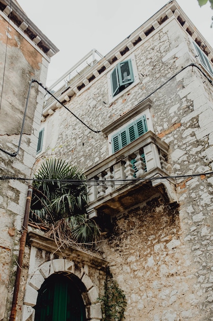 Foto edificios de la ciudad vieja en croacia