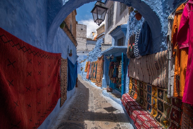 Foto edifícios da cidade de chefchaouen