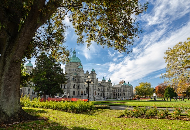 Edifícios do Parlamento British Columbia em Victoria, Canadá