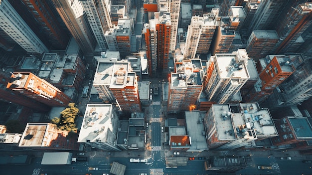 Foto edificios fotografiados desde el cielo