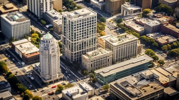 Foto edificios de gran altura en la vista de la ciudad