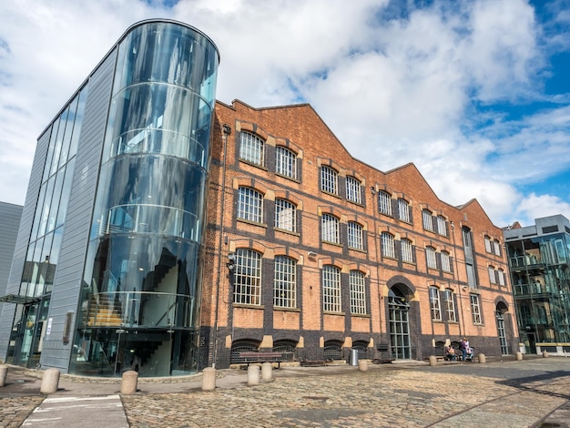 Edificios históricos del Museo de Ciencia e Industria situado en la ciudad de Manchester, Inglaterra