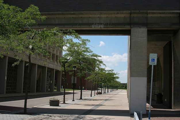 Edificios de ingeniería en el campus de la Universidad de Buffalo, Nueva York