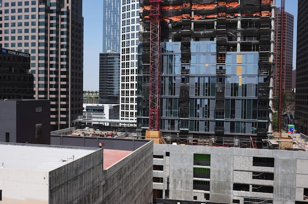 Foto edificios modernos en el centro de los ángeles