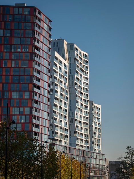 Edifícios modernos na cidade de Rotterdam, Holanda