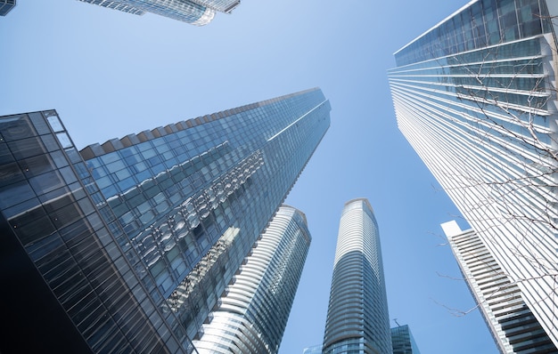 Edifícios modernos na cidade de Toronto, Canadá