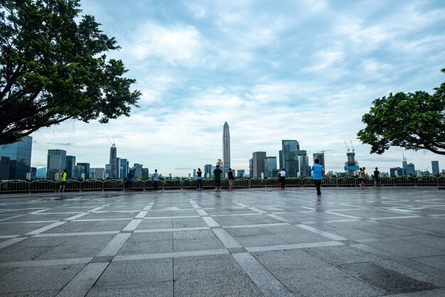 Edificios modernos del paisaje de Shenzhen