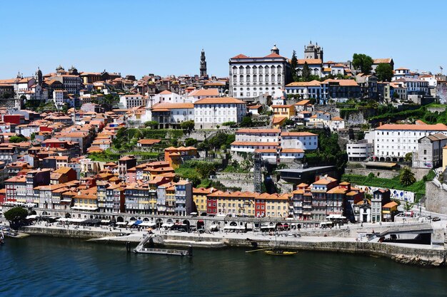 Foto edifícios na cidade contra o céu claro