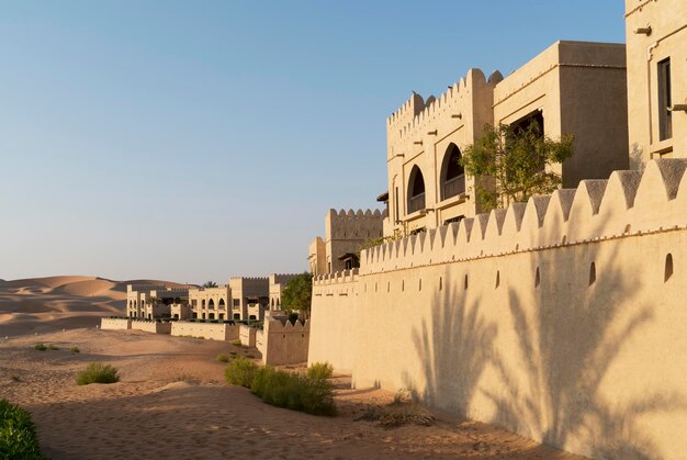 Foto edifícios num deserto