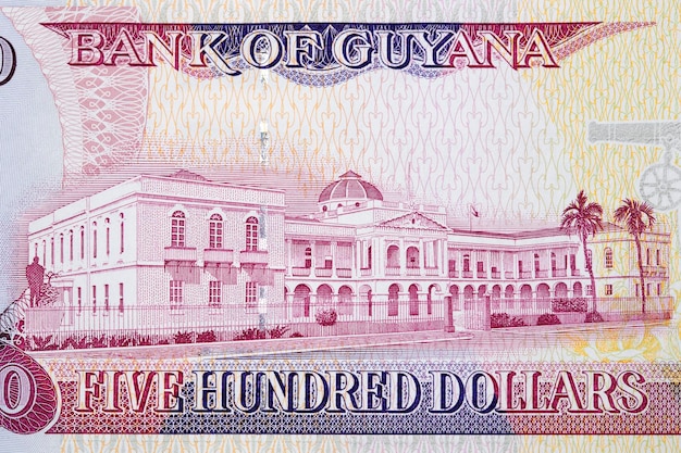 Edificios del Parlamento de dinero guyanés