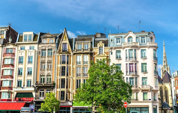 Edificios tradicionales en el casco antiguo de Lille, Francia